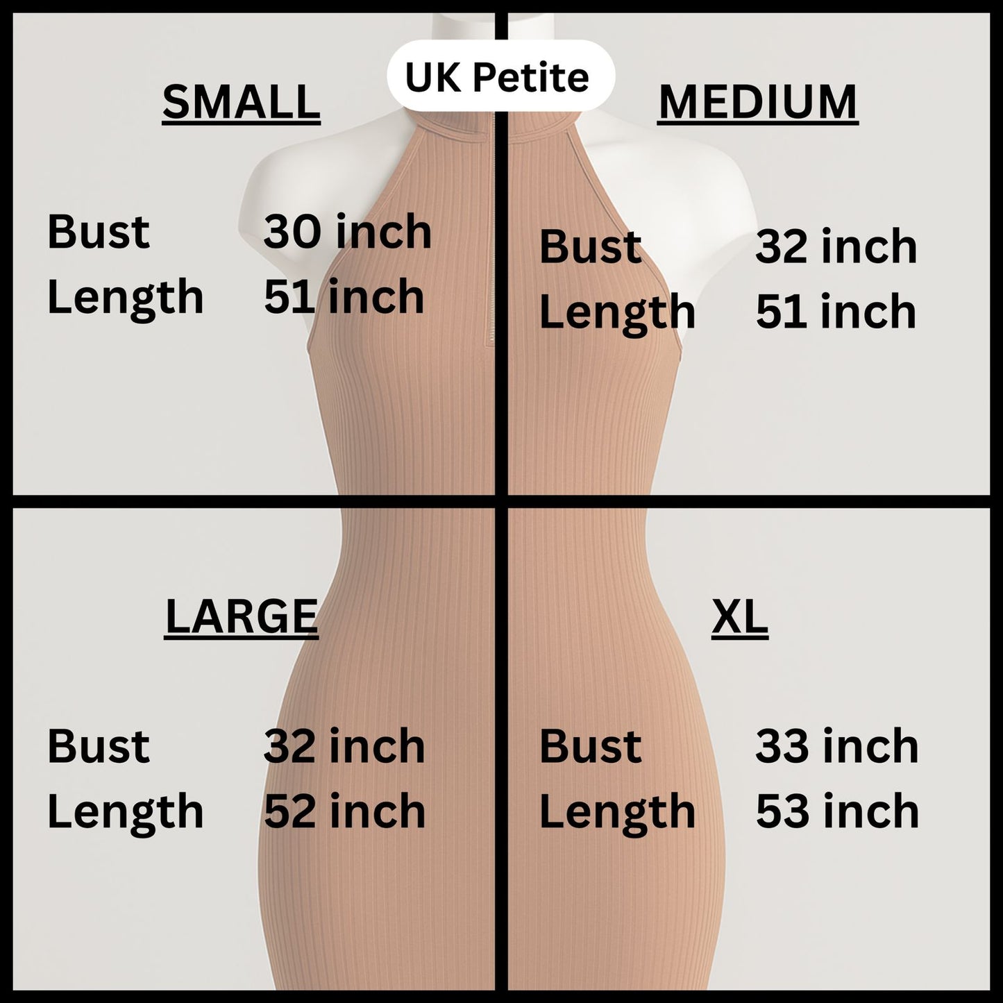 Ribbed Zip-Front Midi Dress