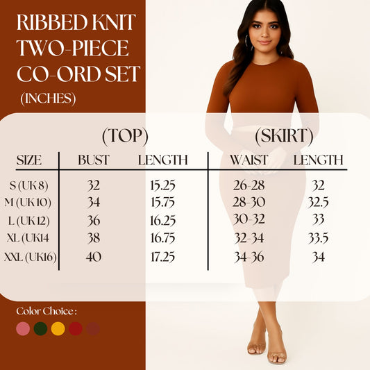 Ribbed Knit Two-piece Co-ord Set