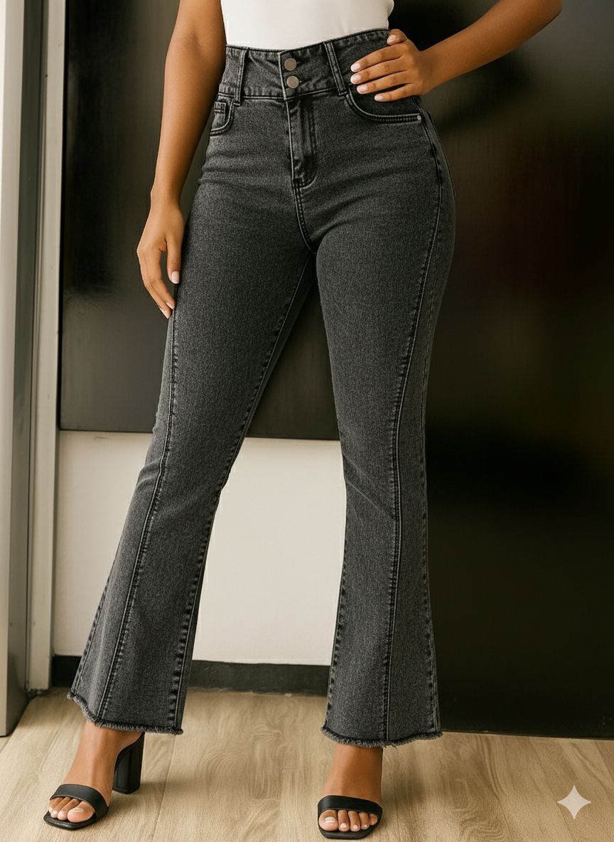 High waisted bootcut jeans