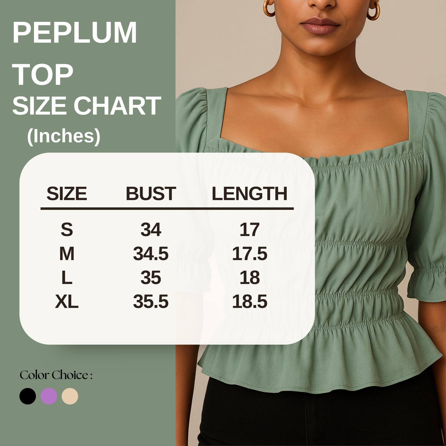 Smocked Peplum Top
