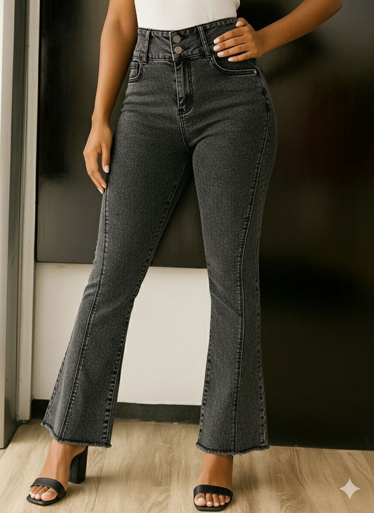 High waisted bootcut jeans